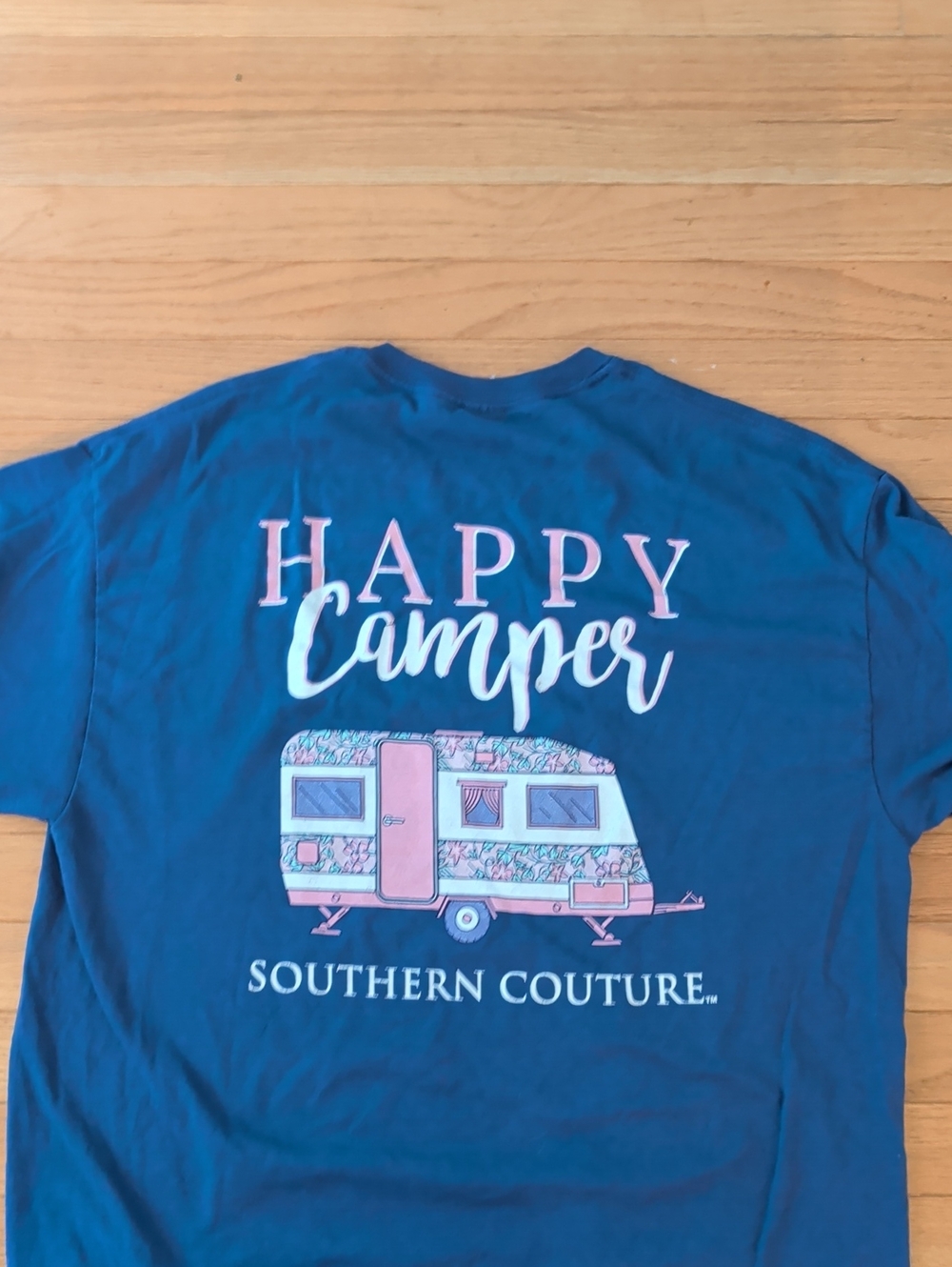 Southern Couture "Happy Camper" Graphic Tee - Purple & Pink